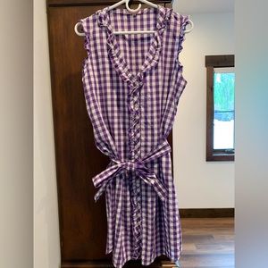 Kayce Hughes 100% cotton dress with belt NWOT